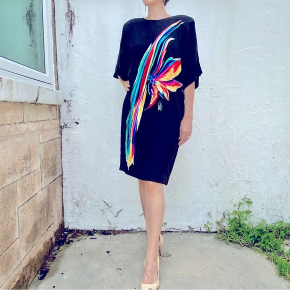 Ruth Chagnon of Delray Beach Resort Wear Silk Abstract Print Midi Caftan Dress! - Picture 1 of 7